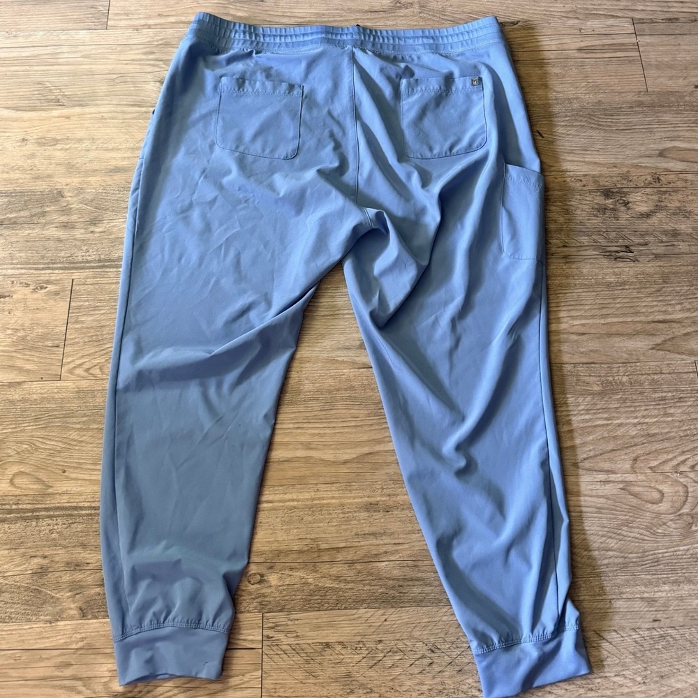 Maevn Evolve Jogger Scrub Pants LHT Blue 3XL Plus Size Cargo Pockets Drawstring - Picture 3 of 4